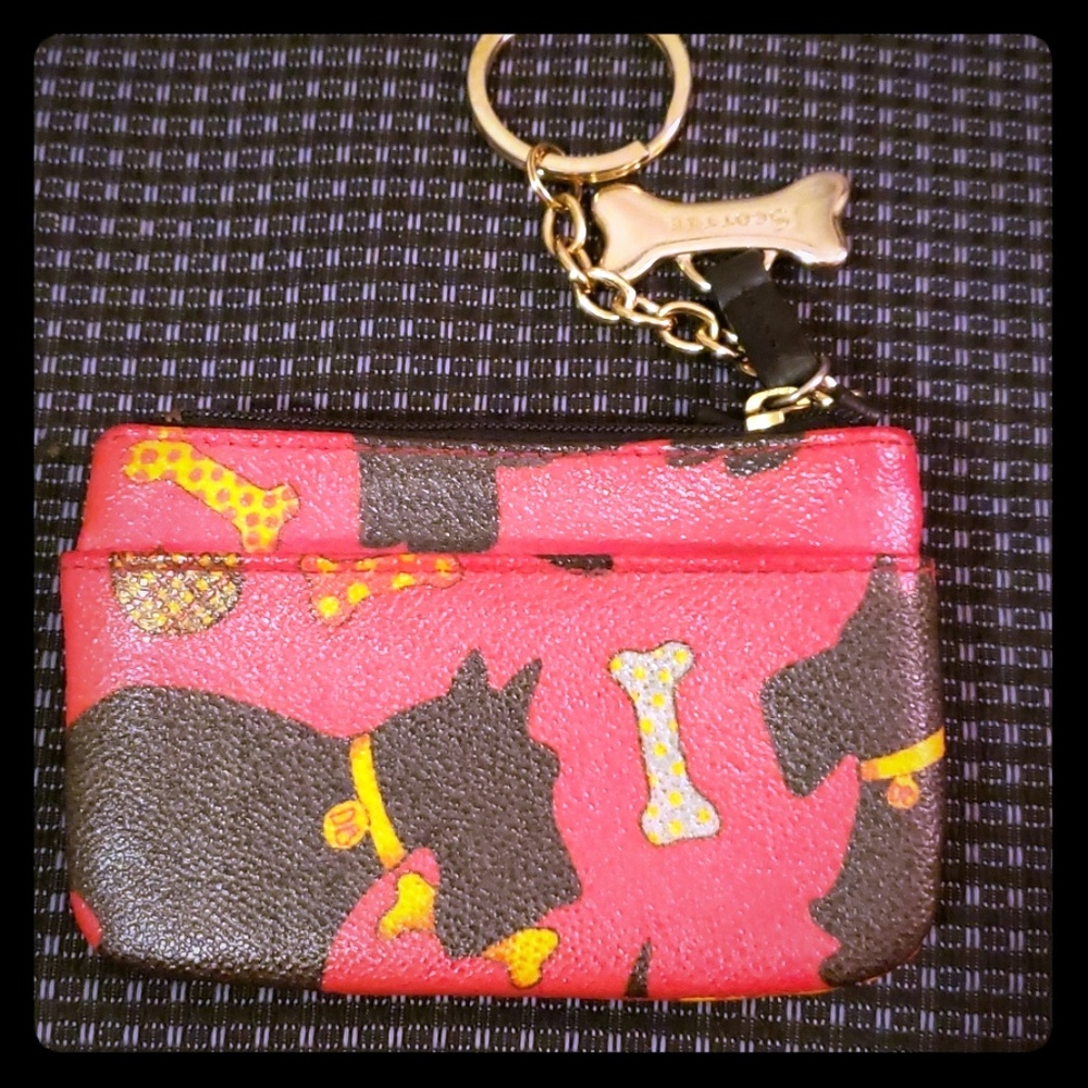 Dooney & Bourke Scottie Dog Coin Purse Keychain
